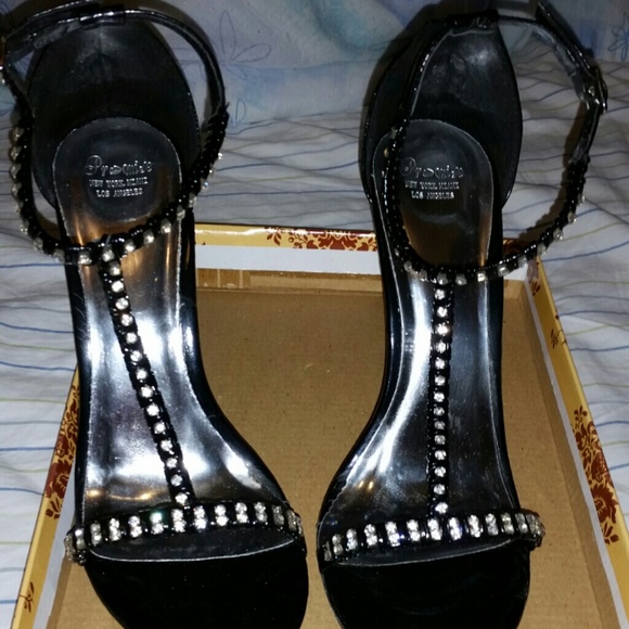 Promise Shoes - Black and Silver Prom Shoes