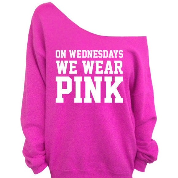 Mean Girls "on wednesdays we wear pink" sweatshirt