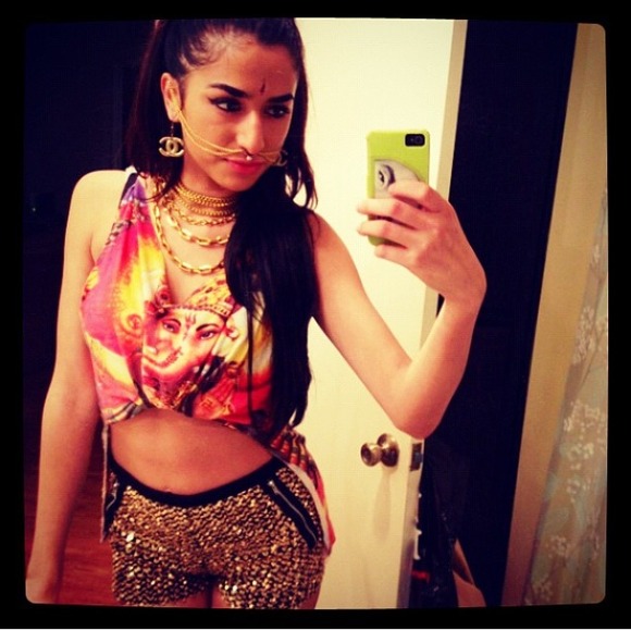 Gold sequin shorts