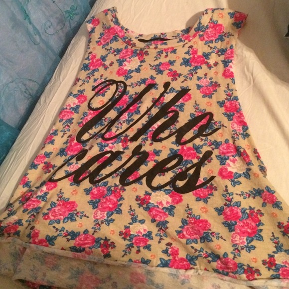 Floral "who cares "