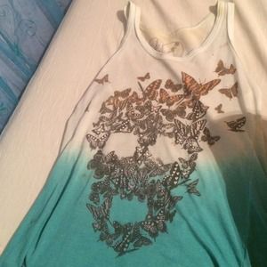 Butterfly skull head top