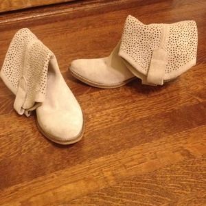 BCBGeneration Taupe Suede Cowboy Boots