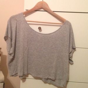 Gray cropped top