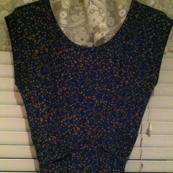 Turquoise leopard print romper