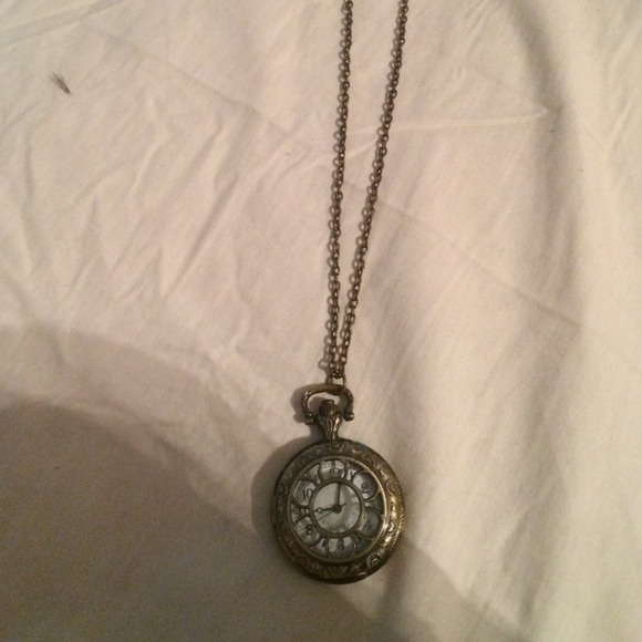 A clock necklace