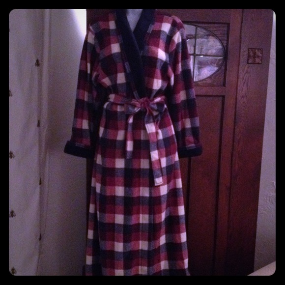 Warm and comfy red, white and blue robe