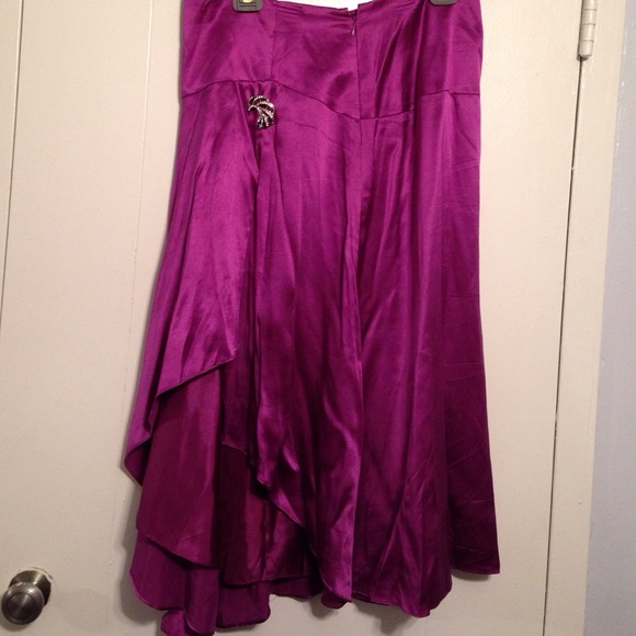 Purple silk skirt