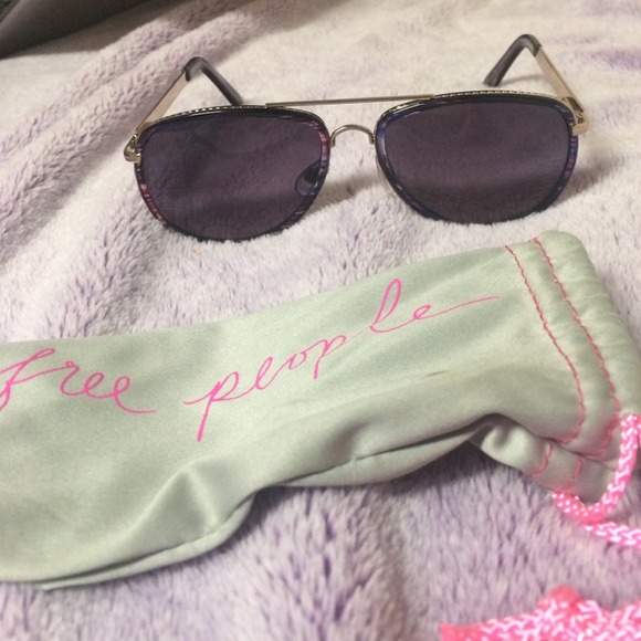 Free people gold-rimmed sunglasses