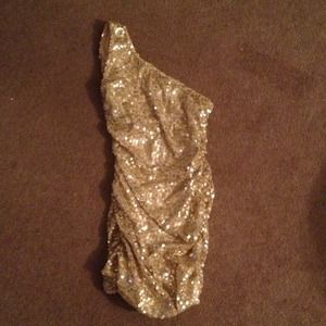 Gold sequin night dress only wore once