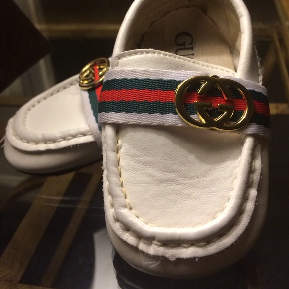 Baby white loafers