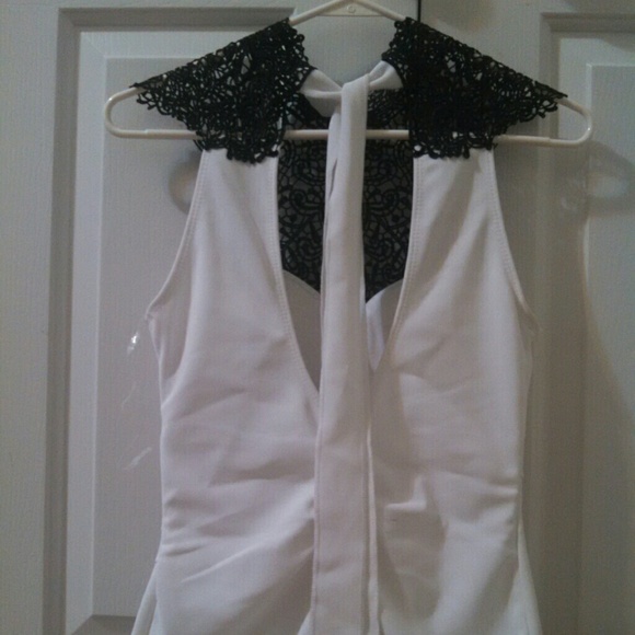 White mini sheath pencil dress lace small 2 sexy - Picture 3 of 3