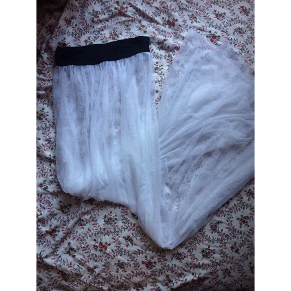 Free people sheer maxi skirt