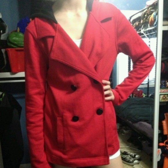 Hurley Red Peacoat!!