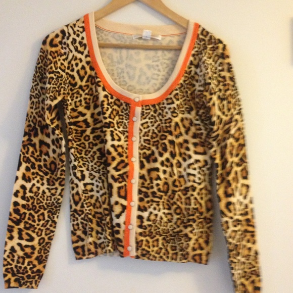 Boston Proper 💗Animal Print Cardigan 💗 - Picture 2 of 5
