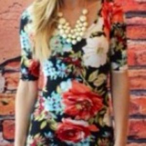Black floral dress