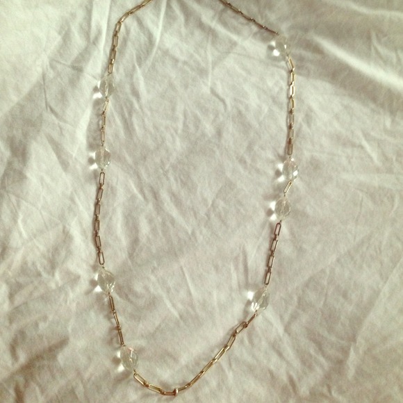 JCrew silver and oval beaded necklace