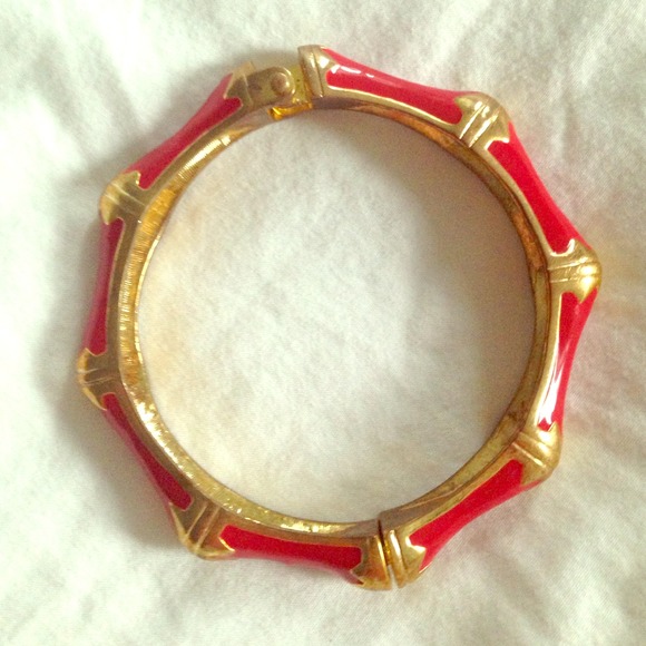 Banana Republic red and gold cuff bracelet