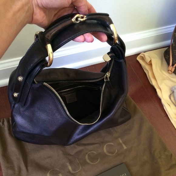 Gucci black leather hobo - Picture 3 of 4
