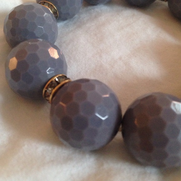 JCrew grey and rhinestone stretchy bracelet - Picture 2 of 2