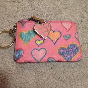 Used Dooney and Bourke hearts coin purse
