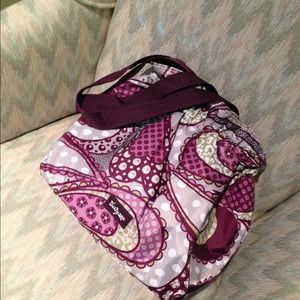 Thirty-One Cinch-it-up Thermal Tote Purple Paisley