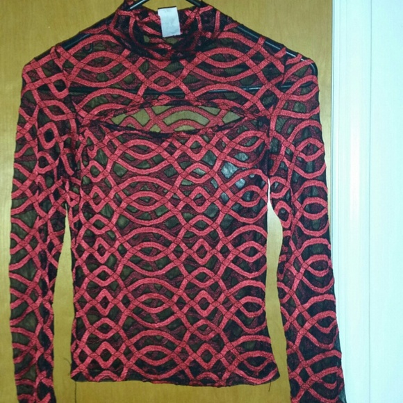 Sheer long sleeve sexy top