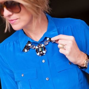 Jcrew Emerald & Sapphire Bib Necklace