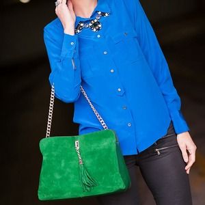 Jcrew Royal Blue Blythe Blouse