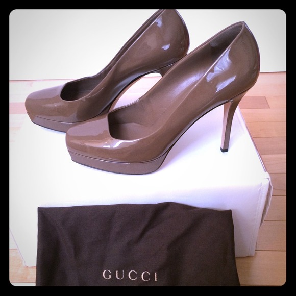 Gucci Shoes - Gucci patent leather platform high heel pumps