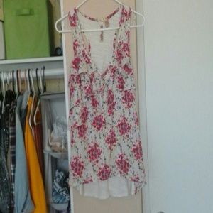 Fliral Ruffle Tanktop