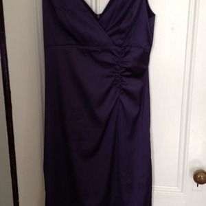 Purple sleeveless cocktail dress