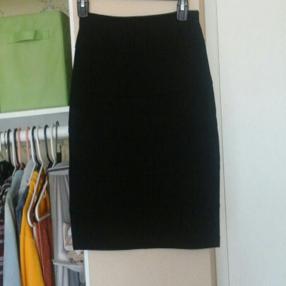 Black pencil skirt