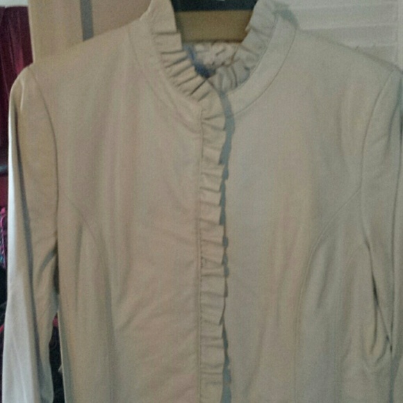 Cream Leather Jacket $130 BLOWOUT SALE!