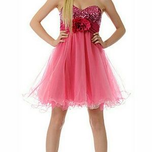 Pink Sequin homecoming or prom  dress