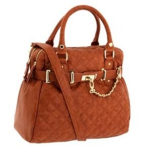 Steve Madden quilted brown purse