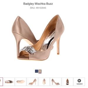 Badgley Mischka taupe heals