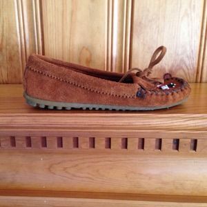 Brown suede mocasins