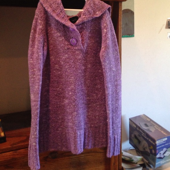 Purple hooded sweater