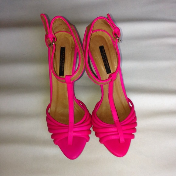 Zara Platform Neon Pink Heels - Picture 2 of 3