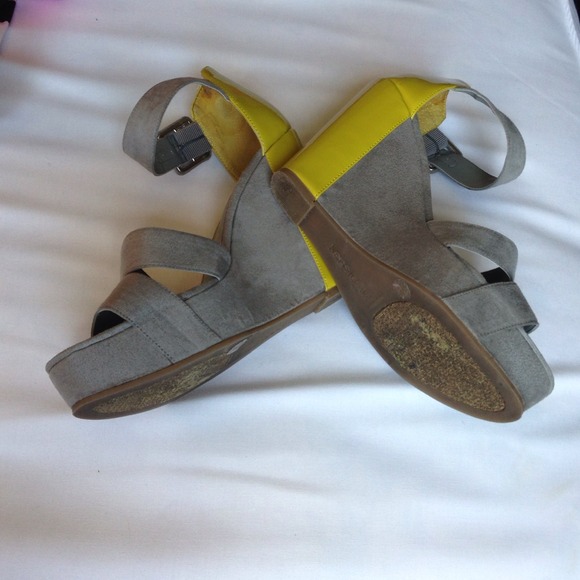 Kensie Lime Green and Grey Platform Sandals - Picture 3 of 3