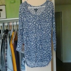 Blue knit top