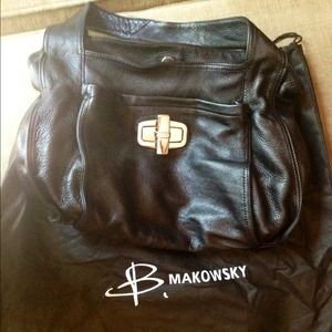 B. Makowsky leather handbag