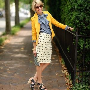 Tinley Road Ponte Yellow Blazer size SMALL