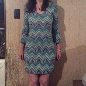 Geometric print dress