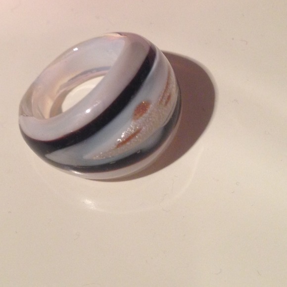 White glass ring.