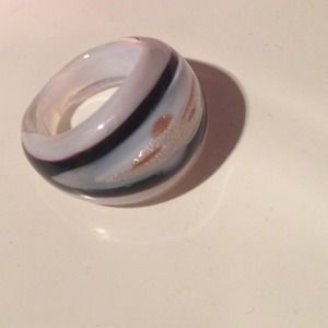 White glass ring.