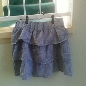 Gray Ruffled Skirt