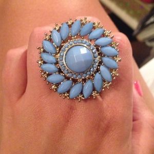 Blue flower ring.
