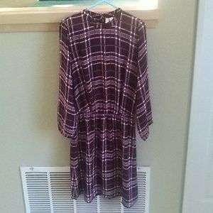 Plaid Maroon Dress