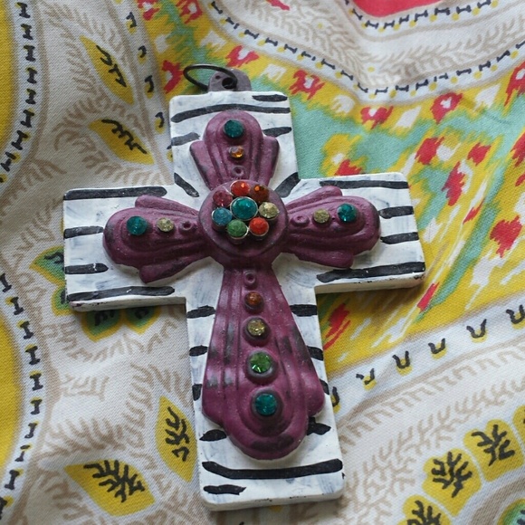 Add to purchase for $1-Handmade Zebra Cross Charm